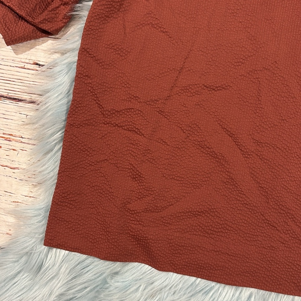 COS Rust Textured Blouse - Picture 8 of 9
